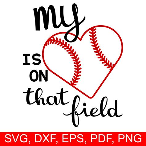 Download Free Baseball SVG, My heart is on that field, Baseball Mom SVG Creativefabrica
